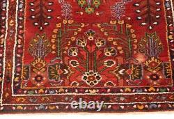 Tapis de coureur oriental rouge vintage tribal floral 3'7X9'5 pour cuisine et couloir