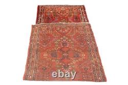 Tapis de coureur oriental rouge vintage tribal floral 3'7X9'5 pour cuisine et couloir