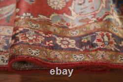 Tapis de coureur traditionnel Sarouk rouge floral vintage 3'x10' en laine nouée à la main