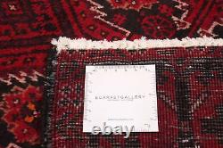 Tapis en laine traditionnel de 3'5 x 6'4 à bordure vintage fait main