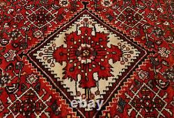 Tapis oriental en laine rouge vintage tribal floral 4'7X6'8 pour l'entrée du foyer