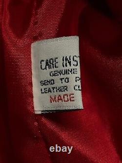 True Vintage Cache 80s Rouge À Lèvres Cerise Rouge Suede Veste En Cuir Taille M Exc Cond