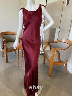 Unlabeled John Galliano Attributed Vintage Bias Cut Evening Dress W Drapé Back