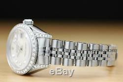 Véritable Mesdames Rolex Datejust Nacre Blanche Diamond Watch