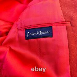 Veste Blazer en Laine Rouge Vintage Burberry Patrick James pour Femme, Taille Petite ou Moyenne
