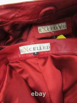 Veste En Cuir Vintage Excelled Buttoned Wrap Fermeture Avec Pantalon Taille L