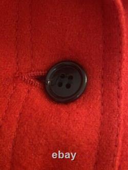 Veste Manteau en Laine Vierge Rouge Écarlate Vintage pour Femme de Filson, Taille 12