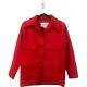 Veste Manteau En Laine Vierge Rouge écarlate Vintage Pour Femme Filson Taille 12 Mackinaw
