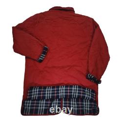Veste Vintage Burberry Femme Taille 38 Rouge Matelassée à Carreaux Nova Check