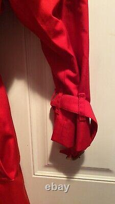 Veste Vintage Pour Femme Burberrys Manteau Rouge Taille 12