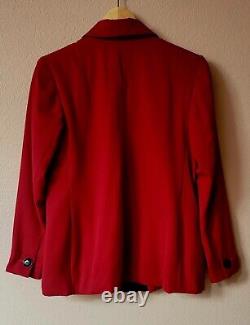 Veste Vintage Yves Saint Laurent Rive Gauche pour femme, blazer rouge, taille 38