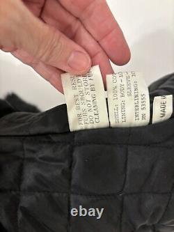 Veste bombardier en velours rouge vintage avec fourrure de lapin métallique de la NWT