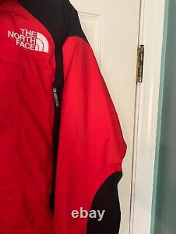 Veste de pluie Vintage des années 90 The North Face en Gore-Tex pour femme, taille Large, rouge/noir