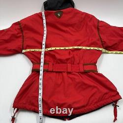 Veste de ski Obermeyer pour femme Petite 8 Rouge Broderie Ceinturée Vintage