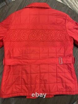 Veste de ski vintage BOGNER rouge à fermeture éclair intégrale pour femme, vêtement d'hiver.