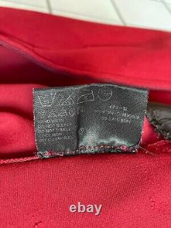 Veste de sport vintage pour femmes de la marque PRADA de 1999, style bomber rouge, taille M