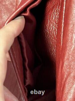 Veste en cuir DKNY rouge brûlé vintage taille 4 en excellent état