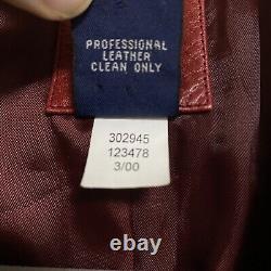 Veste en cuir pour femmes Vintage GAP Blazer Rouge Oxblood Taille Moyenne Y2K 2000