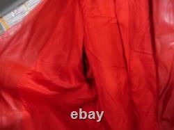 Veste en cuir rouge Vintage Vakko des années 1980 pour femme de taille moyenne