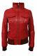 Veste En Cuir Rouge Vintage Pour Femmes 100% Véritable Peau D'agneau Coupe Ajustée Bomber Biker Coat