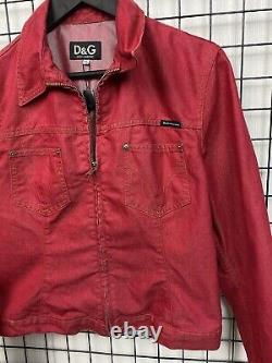 Veste pour femme Dolce & Gabbana vintage rouge taille XL oversize