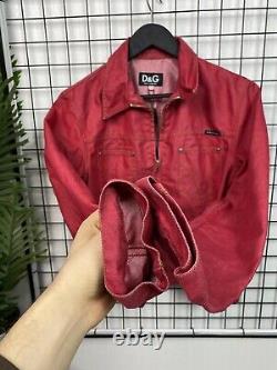 Veste pour femme Dolce & Gabbana vintage rouge taille XL oversize