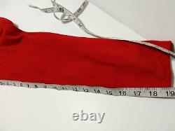 Vieille Robe De Gaine Femme Vakko Taille 4 Rouge Suede Cuir Ouvert Dos Preowned