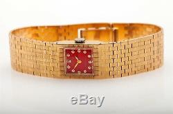 Vintage 12 000 $ Red Mop Diamant Or Jaune 18 Carats Mesdames Rolex Ecrin Wty 49g