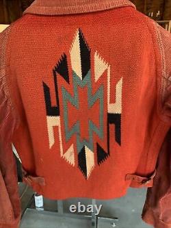 Vintage 1930 Fred Harvey Chimayo La Azteca Sport Veste Woven Hand Coat Indian
