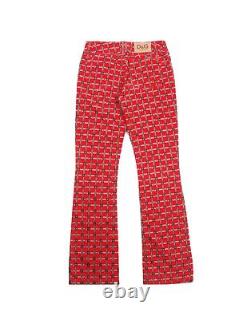 Vintage 2yk Dolce & Gabbana Velvet Buckle Imprimé Pantalons 28/nous 6-8