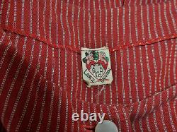 Vintage 50s Lanz Original Stripe Cotton Pleat Fit Torche Pleine Jupe Dress