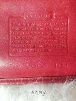 Vintage Coach Bag Rouge 9154 Leather Small Crossbody Bag Ajouté Mignon Fob! 90's