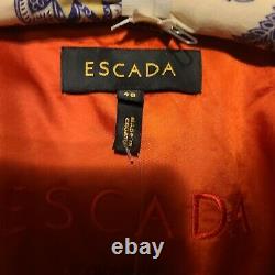 Vintage Escada Munich Nouveauté Avec Étiquettes 1 650 $. Voiture De Course En Laine Rouge Taille 10 Vente