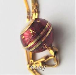 Vintage Guilloche Red Enamel Gold Stars Ball Globe Pendant Watch With Chain 17j Vintage Guilloche Red Enamel Gold Stars Ball Globe Pendant Watch With Chain 17j Vintage Guilloche Red Enamel Gold Stars Ball Globe Pendant Watch With Chain 17j Vintage Guil