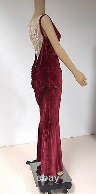 Vintage John Galliano 1990's Embroided Velvet Dress Cate Blanchett Similar