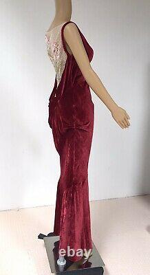 Vintage John Galliano 1990's Embroided Velvet Dress Cate Blanchett Similar