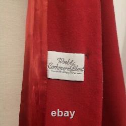 Vintage Laine Vierge Rouge Cashmere Over Coat Admyra Uk 14 Made In The England