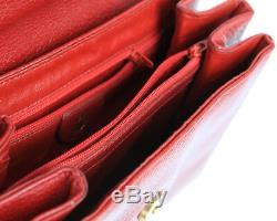 Vintage Mark Croix-rouge Pebbled Cuir Murphy Satchel Poignée Supérieure Sac À Main