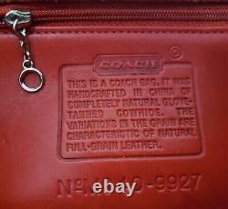 Vintage Red Coach Willis Sac À Main 9927 Leather Nickel Top Poignée Rare Beauty