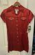 Vintage Selena Quintanilla Boutique Robe Rouge Bouton Taille 7/8 T.n.-o.