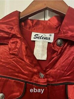 Vintage Selena Quintanilla Boutique Robe Rouge Bouton Taille 7/8 T.n.-o.