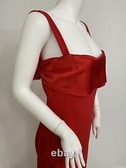 Vintage Valentino Petite Robe Rouge, En Soie W Flutter Capelet Retour 10 Convient Us 4-6