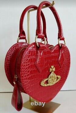 Vintage Vivienne Westwood Chancery Red Croc Heart Shaped Bag Extra Rare