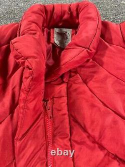 Vintage Waters Edge Jacket Femmes Extra Petit Red Down Canard Rempli Parka Puffer