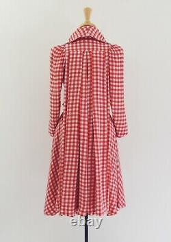 Vivienne Westwood 1996 Les Femmes Gingham Check Robe Manteau Robe Vintage Rare