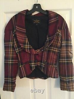 Vivienne Westwood Anglomania Vintage Tartan Plaid Jacket Blazer Sz 40, Amazing