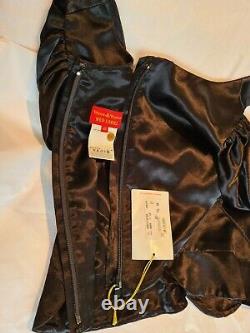 Vivienne Westwood Vintage Red Label Rare Black Corset Blouse Taille 46 Uk 14 Bnwt