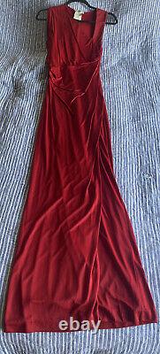 Vtg 90s Avec Étiquettes Fuzzi Red Column Dress Taille S Jean Paul Gaultier