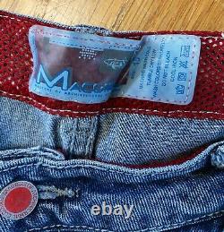 Vtg 90s Macgirl Blue Red Baggy Rave Skater Pantalons Jeans Rare Macgear Jnco Sz 15