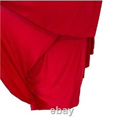 Vtg Cache Femmes Strass Rouges Une Épaule Enveloppe Bodycon Robe De Cocktail Taille 0